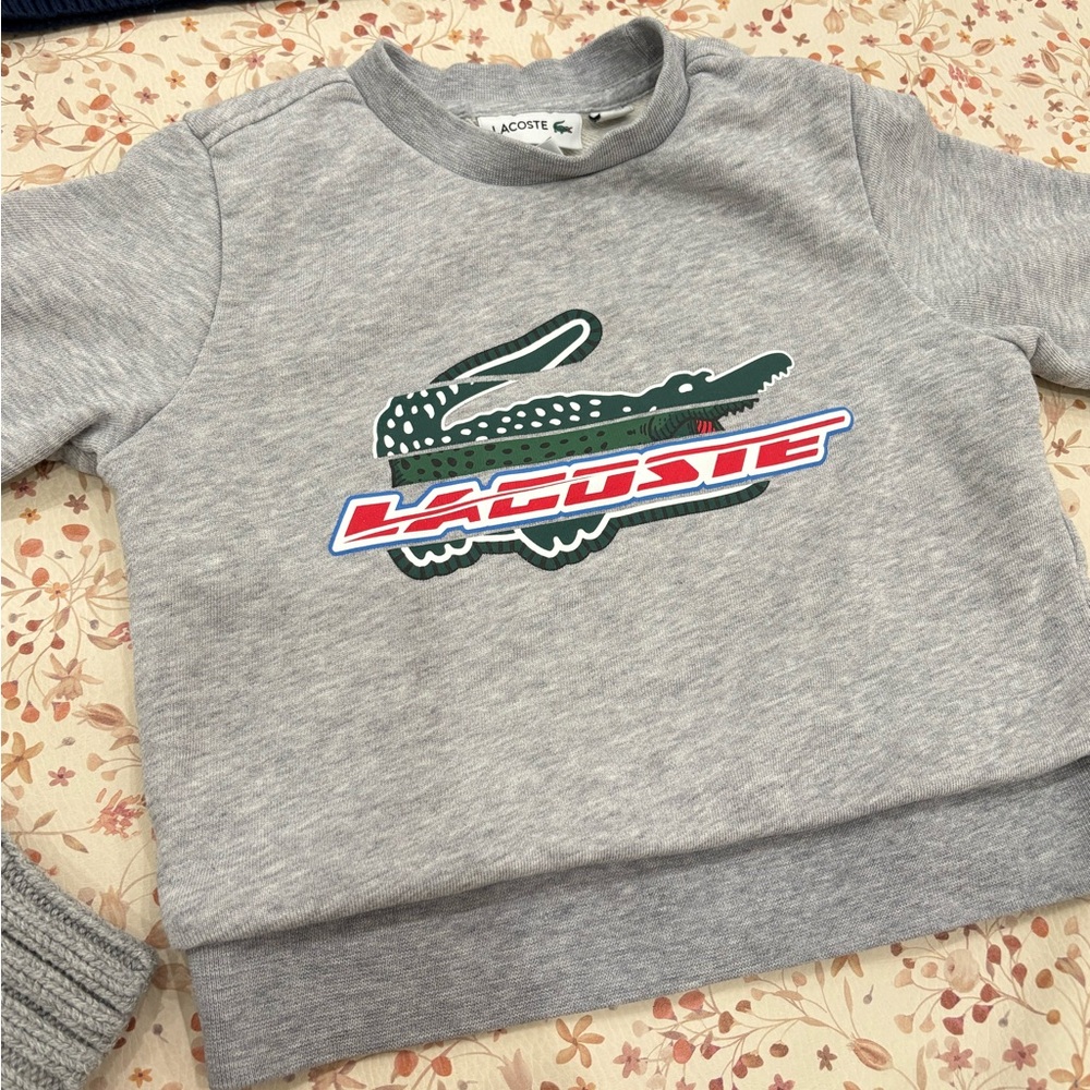 Lacoste Kids Gray Logo Sweatshirt